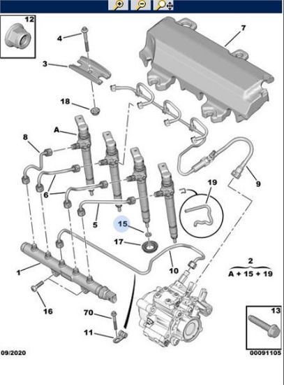 ENJEKTÖR PULU 301-308-BOXER III-TRANSIT V347-SCUDO 06-> 1.6 HDI-2.2 HDI MASTER 2.3 DCI resmi