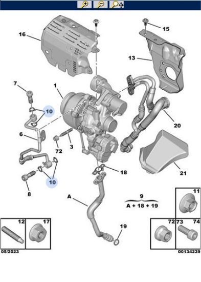 TURBO BORUSU VİDA CONTASI BERLINGO-CELYSEE-CORSA F-MOKKA-207-208-2008-5008-EXPERT resmi