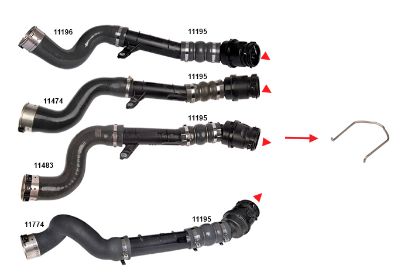 TURBO BORUSU SEKMANI PLASTİK BORU HARİÇ DUSTER LOGAN II NISSAN QASHQAI II  CLIO IV MEGANE III-IV resmi