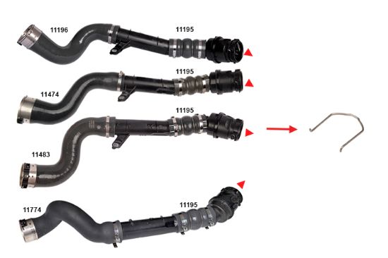 TURBO BORUSU SEKMANI PLASTİK BORU HARİÇ DUSTER LOGAN II NISSAN QASHQAI II  CLIO IV MEGANE III-IV resmi