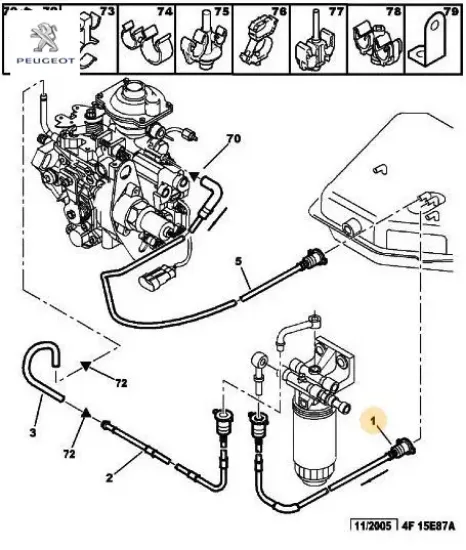 Yakit Depo Borusu Peugeot 1579.Q9 resmi
