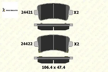 FREN BALATASI ARKA 106mm  INSIGNIA A16XER  09-> resmi