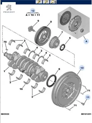 DEBRİYAJ SETİ+VOLAN     3008 II-301-308 II-5008 II-508 II-PARTNER-RIFTER-BERLINGO resmi