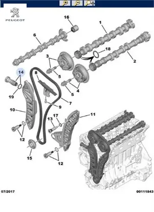 EKSANTRİK GERGİ CİVATASI 308 /0829.G3/PEUGEOT resmi