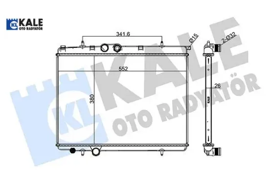 RADYATÖR 1 SIRA ALB SİS. 206 1.9D-2.0 Hdi-1330.53- resmi