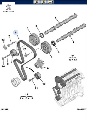 TRİGER KAYIŞI 135 DİŞ 1007-206-207-307 1.4 16V resmi