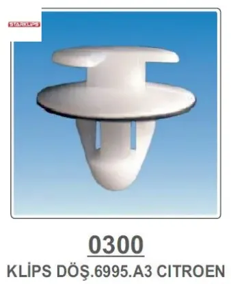 DÖŞEME KLİPSİ   306-405-406-806-PARTNER-RENAULT-FORD- resmi