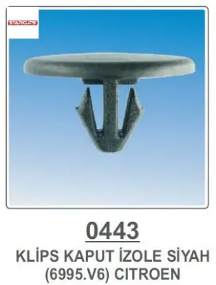 MOTOR KAPUT İZALASYON KLİPSİ  PRT- 206 resmi