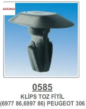 KAPI TOZ FİTİL KLİPSİ-SİYAH  306-PARTNER resmi