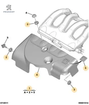 MOTOR ÜST KAPAK SABİTLEME YAN TAPASI PARTNER DW8 resmi