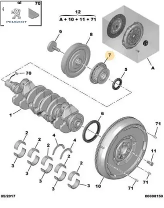 KRANK DİŞLİSİ 206-307-FIESTA-FOCUS DV4TD/DV6TD resmi