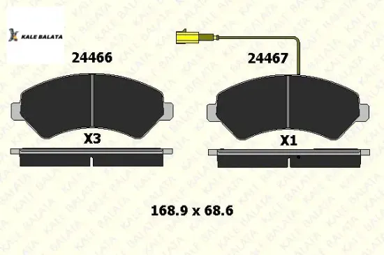 ÖN FREN BALATASI BOXER-JUMPER-DUCATO 06> TEK FİŞLİ resmi