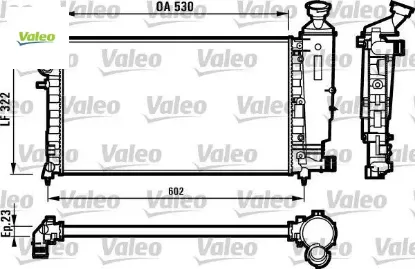 RADYATÖR SU KAPAKSIZ KLİMALI    106-106 GTI-SAXO-SAXO VTS TU5JP/TU3JP/TU5J4 1.4/1.6 16V 96> resmi