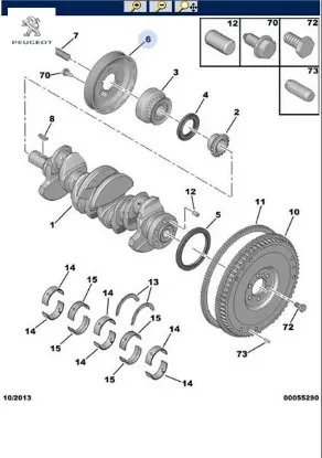 KRANK KASNAGI 307-C2-C3-C4 1.4/1.6 16V TU5JP4/ET3 resmi