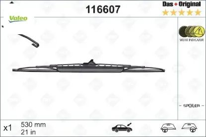 SİLECEK SÜPÜRGESİ 530mm SPOİLERLİ A4/BMW 3/GOLF/PA resmi
