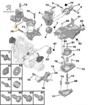 MOTOR TAKOZU  C3 307 resmi
