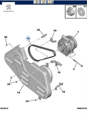 ALTERNATÖR KAYIŞI 6 PK 0873   BOXER III 06-> resmi