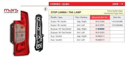 STOP LAMBASI Sağ-Duysz ÇİFTKAPI Bipper-Fıorıno resmi