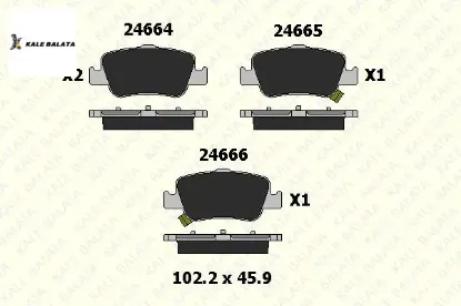 ARKA FREN BALATASI 2 FİŞ COROLLA-AURIS 06-12 resmi
