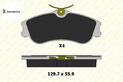 ÖN FREN BALATASI 206CC-206SW-PARTNER-C2-C3 resmi