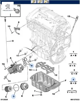 YAĞ FİLTRE CONTASI 508/308/DS4 resmi