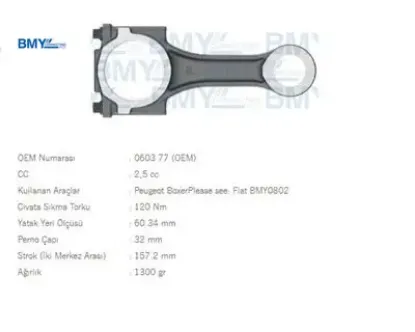 PİSTON KOLU  BOXER-DUCATO-MASTER 2.8HDI/S9U resmi