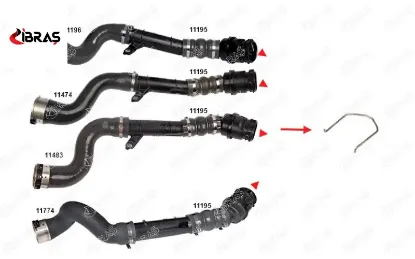 TURBO BORUSU SEKMANI PLASTİK BORU HARİÇ DUSTER LOGAN II NISSAN QASHQAI II  CLIO IV MEGANE III-IV resmi