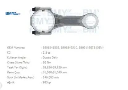 PİSTON KOLU JEST+ -DUCATO Euro 6 resmi