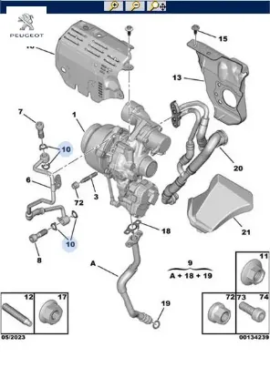 TURBO BORUSU VİDA CONTASI BERLINGO-CELYSEE-CORSA F-MOKKA-207-208-2008-5008-EXPERT resmi