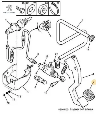 FREN PEDAL LASTIGI  BOXER resmi