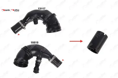 TURBO BORUSU HORTUMU FIORINO-LINEA-500-GRANDE PUNTO-NEMO-BIPPER 1.3HDI/JTD. resmi
