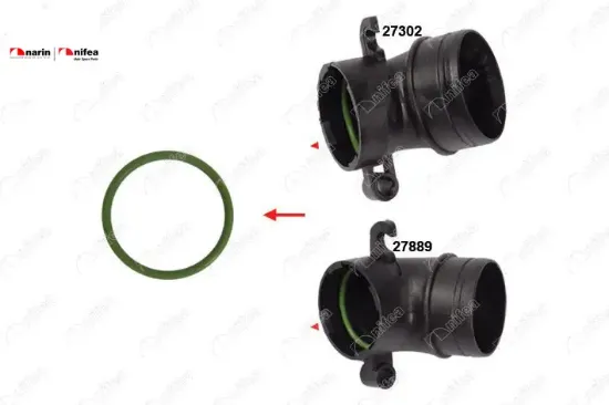TURBO BORUSU CONTASI 45,3 MM x 3,5 MM A1-A3-Q3-TT-ALHAMBRA-ALTEA-CORDOBA-IBIZA III/IV-LEON-TOLEDO resmi