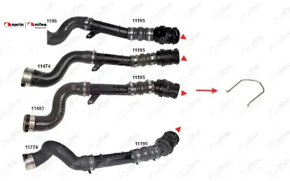 TURBO BORUSU SEKMANI PLASTİK BORU HARİÇ DUSTER LOGAN II NISSAN QASHQAI II  CLIO IV MEGANE III-IV resmi