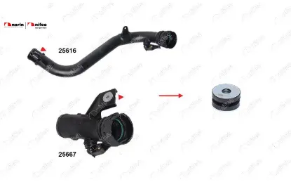 TURBO BORUSU KAUÇUK PARÇA  JUKE-QASHQAI 1.5DCI / EURO V resmi