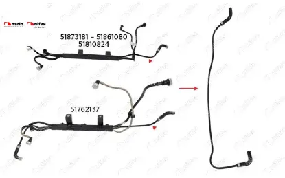 YAKIT BORUSU BRAKET HARİÇ DOBLO LİNEA 1.3 MULTIJET 07> resmi