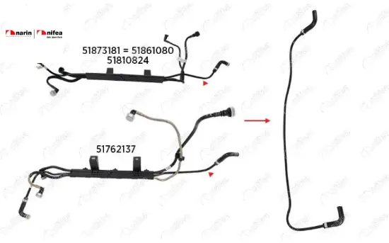 YAKIT BORUSU BRAKET HARİÇ DOBLO LİNEA 1.3 MULTIJET 07> resmi