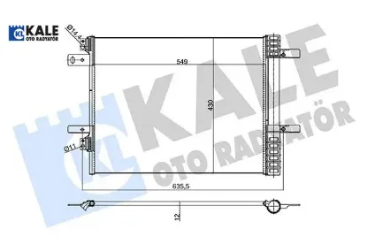 KLİMA RADYATÖRÜ 5008 16->3008 16->308 14->C4 13->1.6-2.0 BLUEHDI AL/BRZ 533X430.1X12 resmi