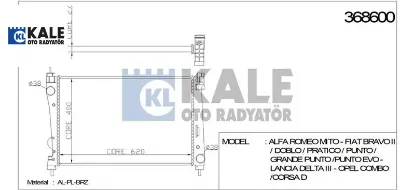 RADYATÖR SU   PUNTO-BRAVO-CORSA D 1.3JTD  Z13DTH/A13DTC/A13DTE  07-> resmi