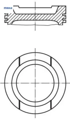 PİSTON 81.01 MM (+ 0.50) POLO GOLF V BORA 1.6 96- AFT AKL AHL AEH resmi