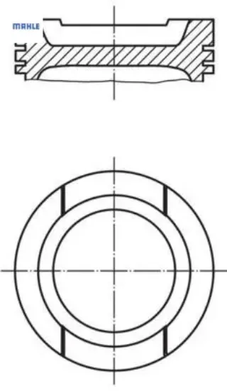 PİSTON 81.01 MM (+ 0.50) POLO GOLF V BORA 1.6 96- AFT AKL AHL AEH resmi