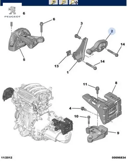 MOTOR TAKOZU  208-2008-301-C3-C4 1.2VTI/EB2 resmi